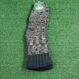 Woolrich Mens The Home Sock Heavyweight No Skid Slipper Sock Sz 10-13 Gray Green